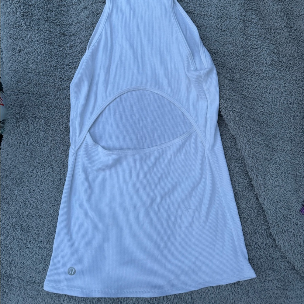 Lululemon White Ribbed Tank - Picture 3 of 10